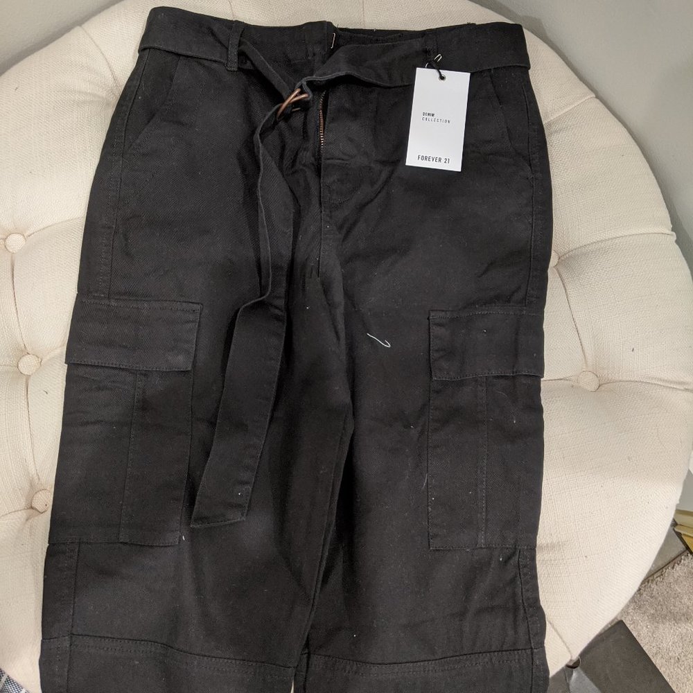 forever 21 black cargo pants